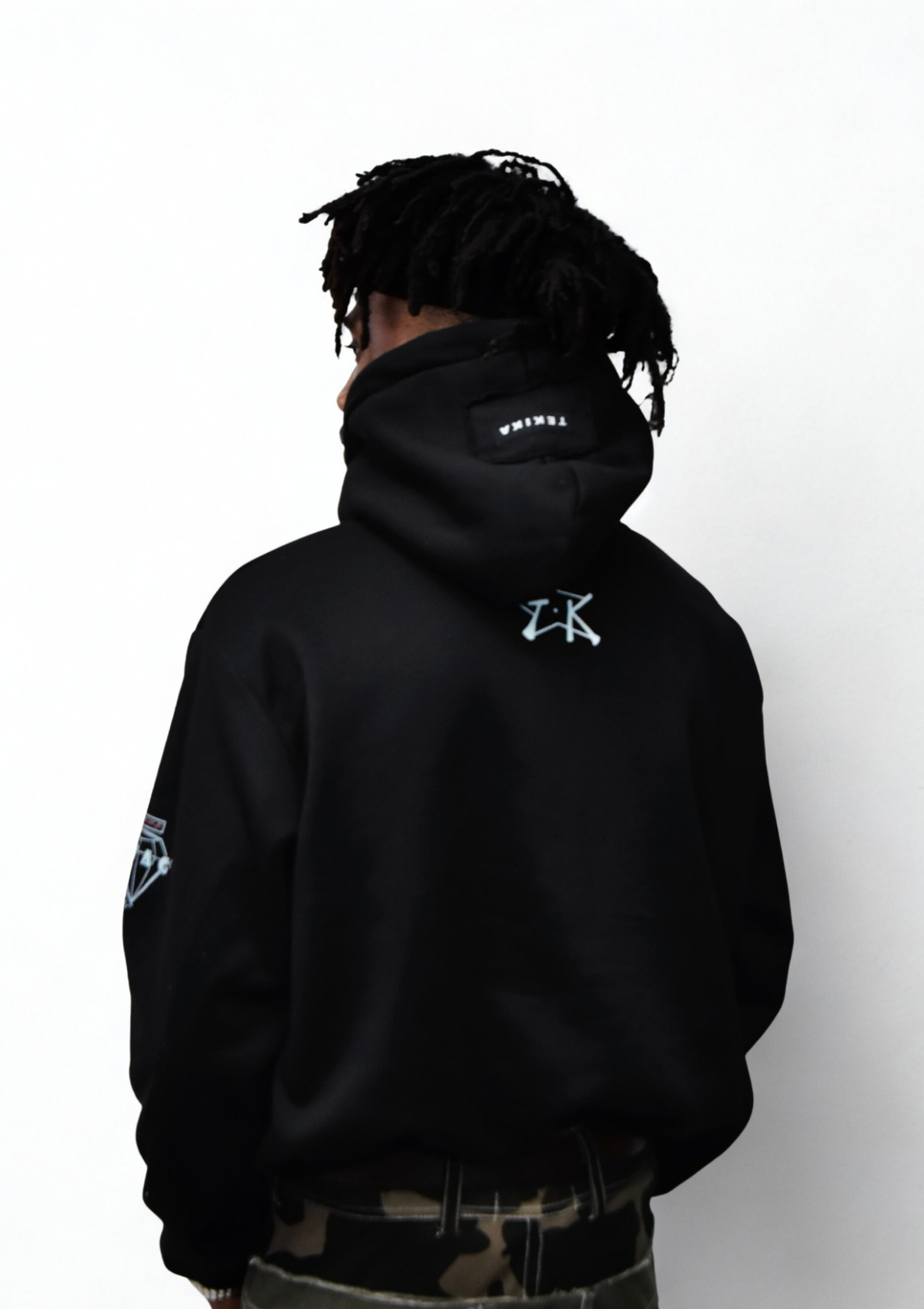 stoned swag hoodie - black